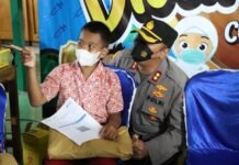 Kapolres Tanah Laut Hadiri Pencanangan Vaksinasi Nasional Khusus Anak