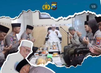 Kapolres Kediri Kota Mohon Doa Restu Dan Jalin Silaturohmi Ke Ulama