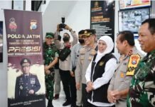 Pastikan Aman, Forkopimda Jatim Kunjungi Pos Pam Ops Lilin Semeru di Depan Cito Mall